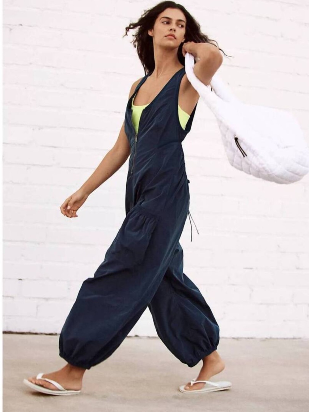 FREE PEOPLE FP Movement Over Under Jumpsuit Midnight Navy Blue Casual Women’s XS - Picture 2 of 16